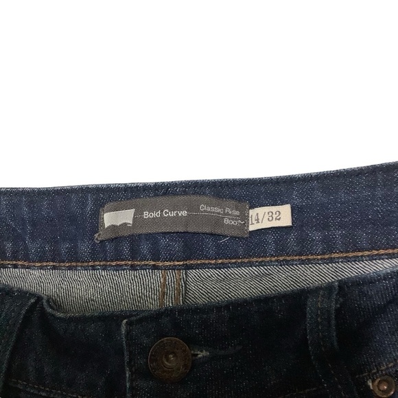 Levi’s Bold Curve Classic Rise Bootcut Jeans Sz 14 Dark Blue Wash - Picture 3 of 9